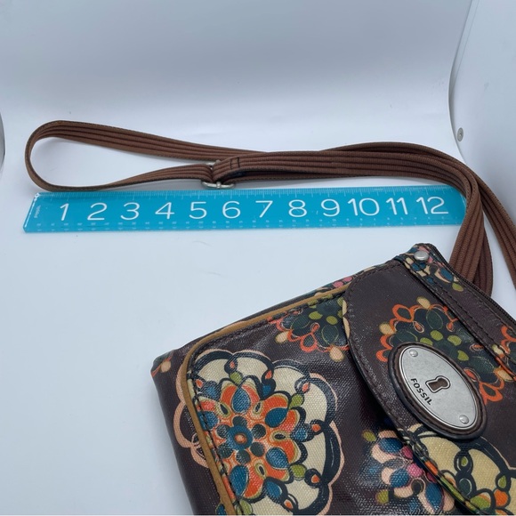 Fossil Key-Per Cross Body Purse Floral Autumn Colors Organized - Picture 13 of 13